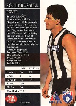 1995 Select AFL #116 Scott Russell Back